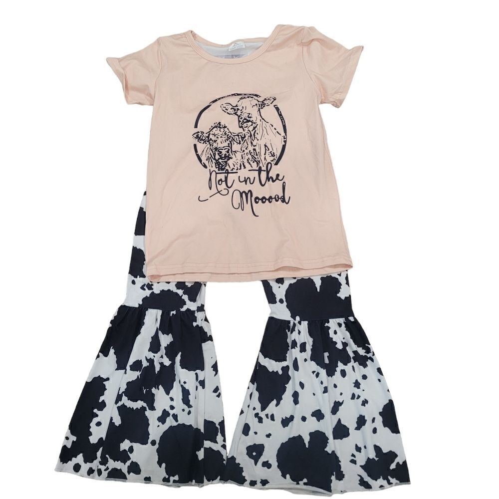 Cow print boutique outfit 6-7T